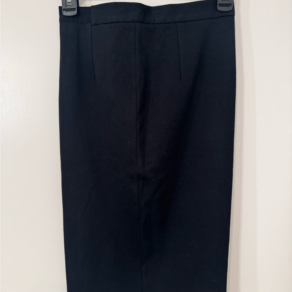 Alice + Olivia Black Pencil Skirt zipper slit design NWT 2
